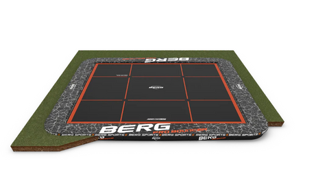 BERG Ultim Pro Bouncer 16.5'x16.5' Square In-Ground Trampoline