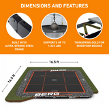 BERG Ultim Pro Bouncer 16.5'x16.5' Square In-Ground Trampoline