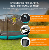 BERG Grand Champion 17' Oval Lo-Ground Trampoline with Enclosure
